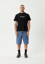 AFENDS Mens Daisy Chain - Boxy Tee - Black - Afends mens daisy chain   boxy tee   black