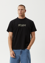 AFENDS Mens Daisy Chain - Boxy Tee - Black - Afends mens daisy chain   boxy tee   black