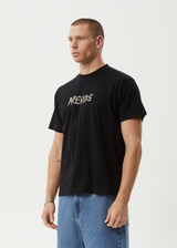 AFENDS Mens Daisy Chain - Boxy Tee - Black - Afends mens daisy chain   boxy tee   black