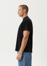 AFENDS Mens Daisy Chain - Boxy Tee - Black - Afends mens daisy chain   boxy tee   black