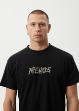 AFENDS Mens Daisy Chain - Boxy Tee - Black - Afends mens daisy chain   boxy tee   black