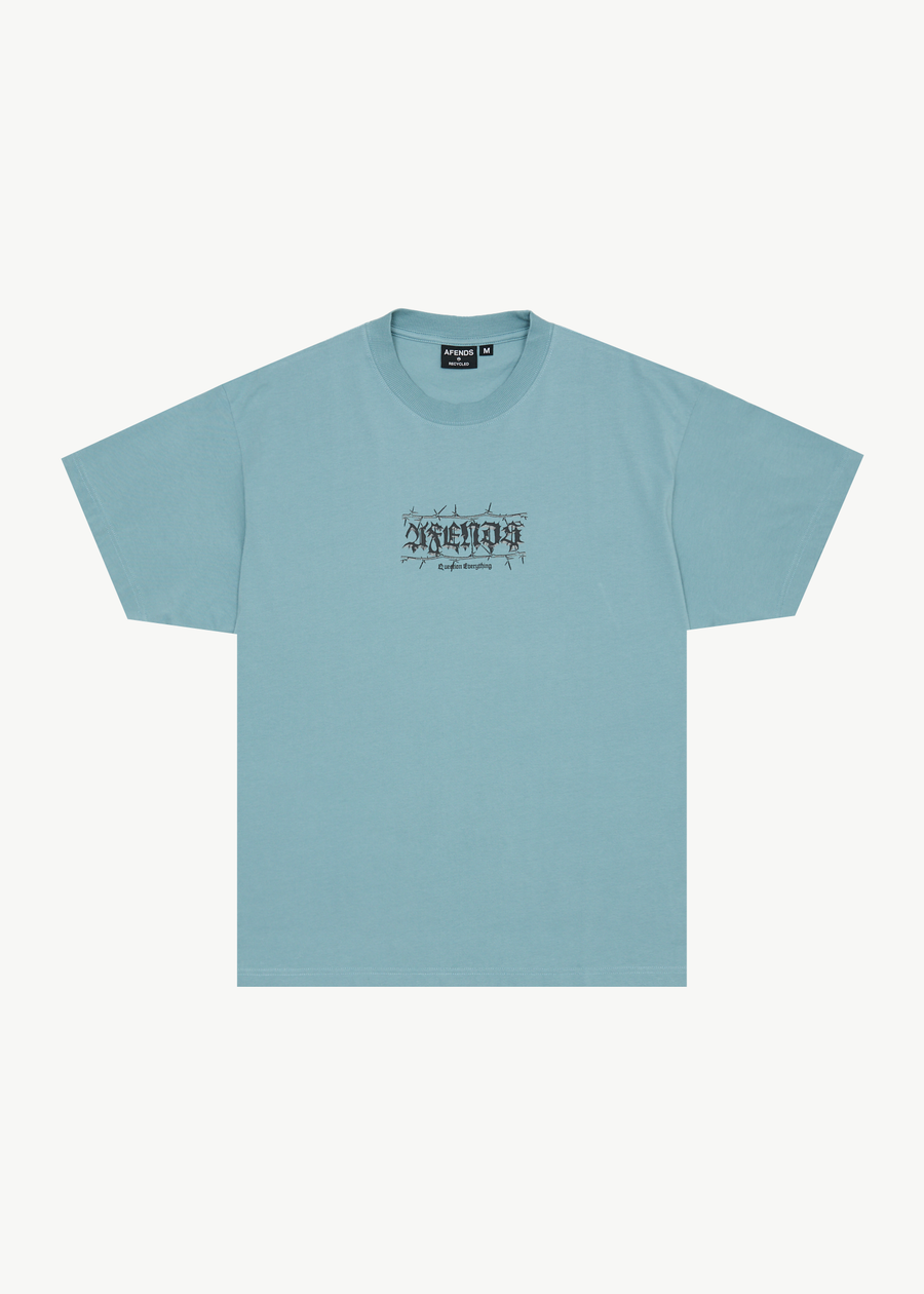 AFENDS Mens Thorny - Boxy Tee - Ocean Spray