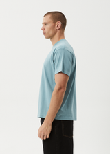 AFENDS Mens Thorny - Boxy Tee - Ocean Spray - Afends mens thorny   boxy tee   ocean spray