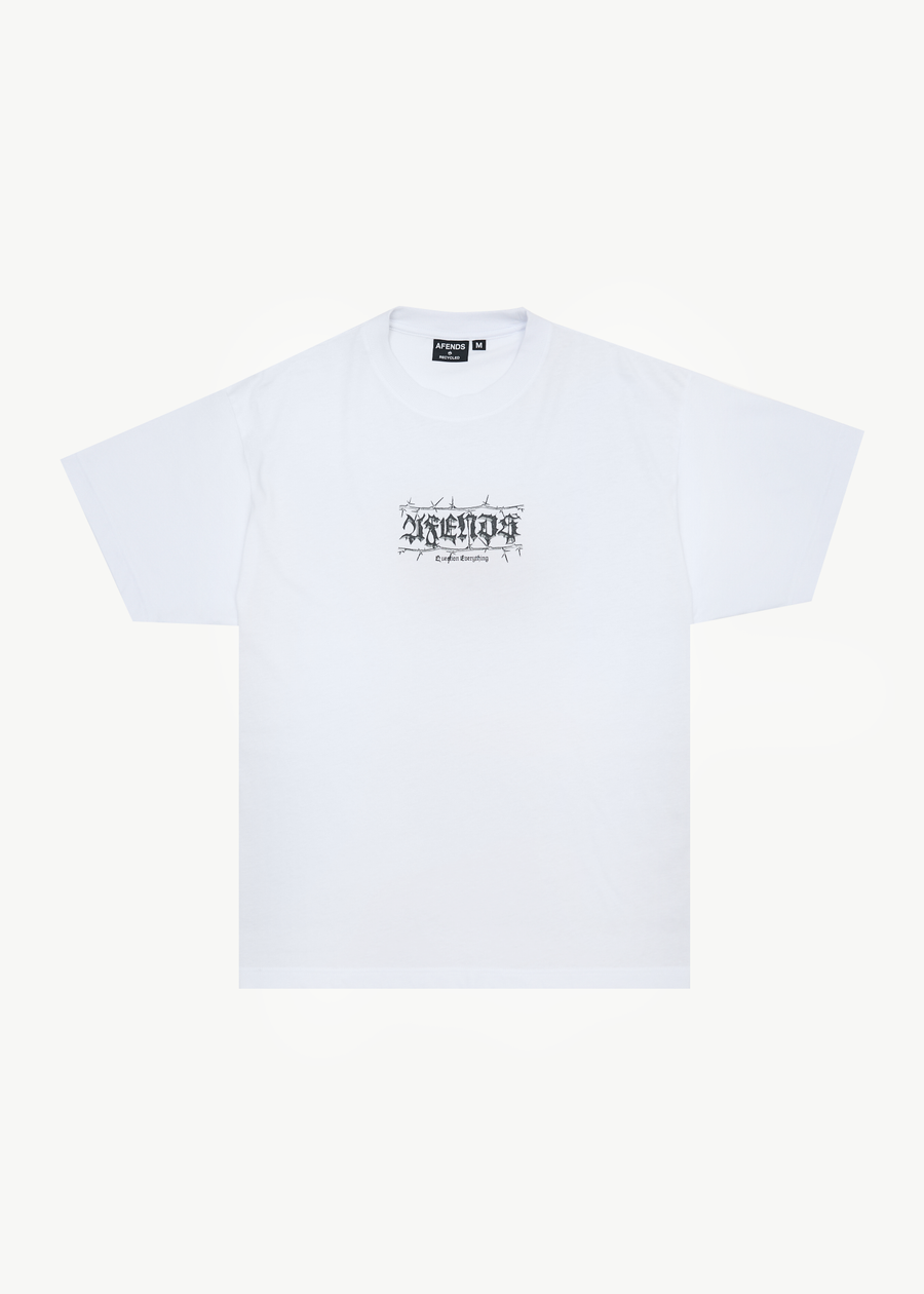 AFENDS Mens Thorny - Boxy Tee - White