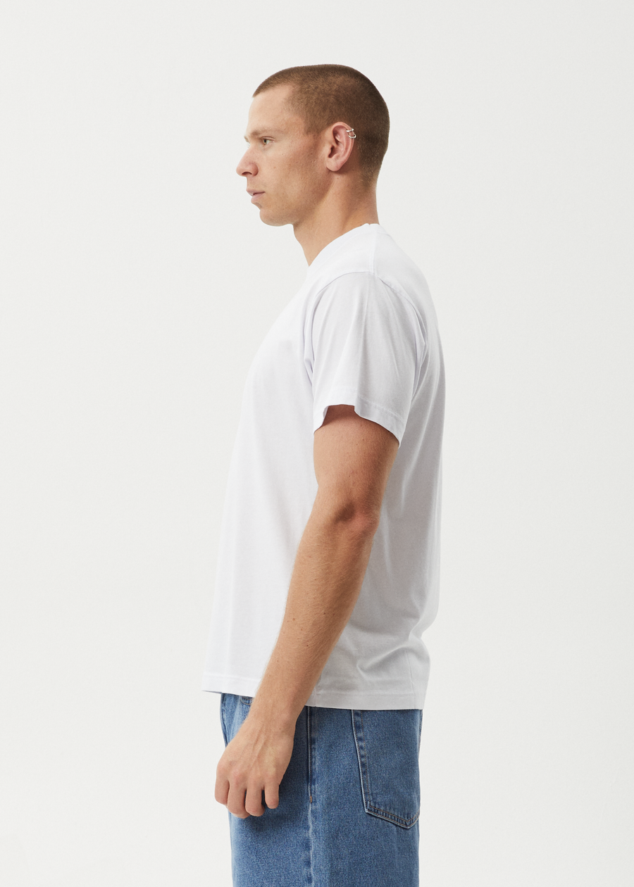 AFENDS Mens Thorny - Boxy Tee - White