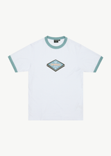 AFENDS Mens Tractorbeam - Ringer Tee - White - Afends mens tractorbeam   ringer tee   white