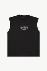 AFENDS Mens Thorny - Sleeveless Tee - Stone Black - Afends mens thorny   sleeveless tee   stone black
