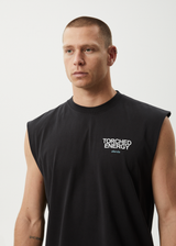 AFENDS Mens Torched Energy - Sleeveless Tee - Stone Black - Afends mens torched energy   sleeveless tee   stone black
