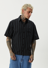 AFENDS Mens Pin Head - Short Sleeve Shirt - Black - Afends mens pin head   short sleeve shirt   black