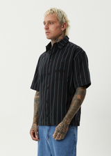 AFENDS Mens Pin Head - Short Sleeve Shirt - Black - Afends mens pin head   short sleeve shirt   black
