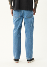 AFENDS Mens Ninety Twos - Denim Relaxed Jean - Worn Blue - Afends mens ninety twos   denim relaxed jean   worn blue