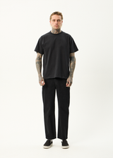 AFENDS Mens Ninety Twos - Denim Relaxed Jean - Washed Black - Afends mens ninety twos   denim relaxed jean   washed black