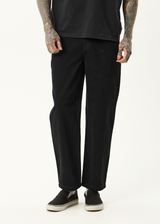 AFENDS Mens Ninety Twos - Denim Relaxed Jean - Washed Black - Afends mens ninety twos   denim relaxed jean   washed black