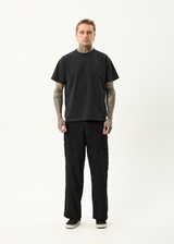 AFENDS Mens Richmond - Denim Workwear Jean - Washed Black - Afends mens richmond   denim workwear jean   washed black