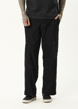 AFENDS Mens Richmond - Denim Workwear Jean - Washed Black - Afends mens richmond   denim workwear jean   washed black