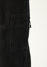 AFENDS Mens Richmond - Denim Workwear Jean - Washed Black - Afends mens richmond   denim workwear jean   washed black