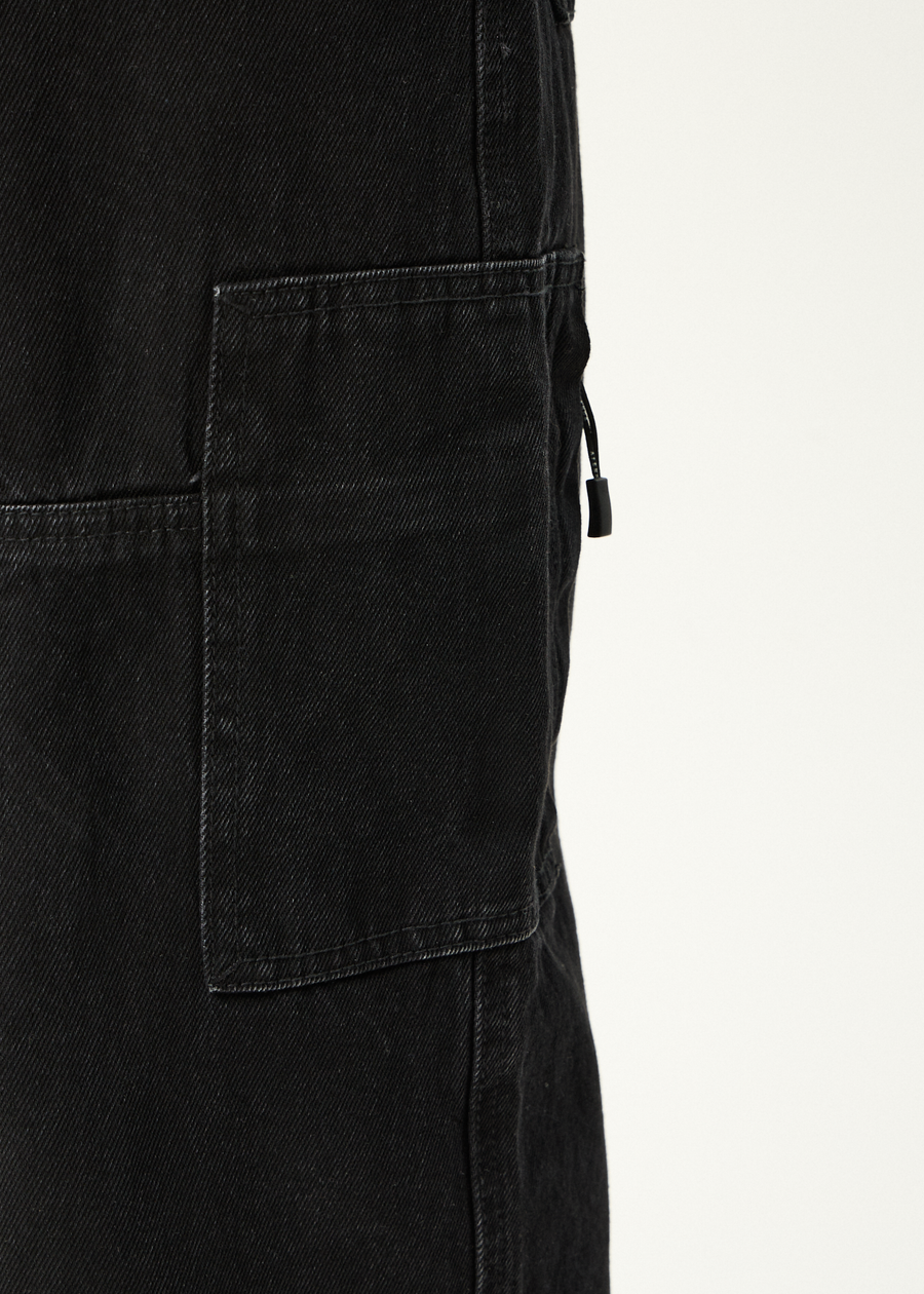 AFENDS Mens Richmond - Denim Workwear Jean - Washed Black