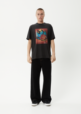 AFENDS Mens Apocalypso - Retro Tee - Stone Black - Afends mens apocalypso   retro tee   stone black