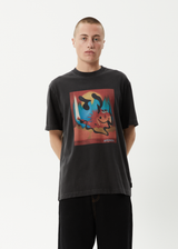 AFENDS Mens Apocalypso - Retro Tee - Stone Black - Afends mens apocalypso   retro tee   stone black