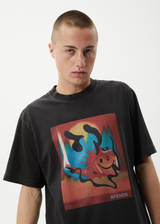 AFENDS Mens Apocalypso - Retro Tee - Stone Black - Afends mens apocalypso   retro tee   stone black