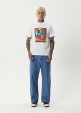 AFENDS Mens Apocalypso - Retro Tee - White - Afends mens apocalypso   retro tee   white
