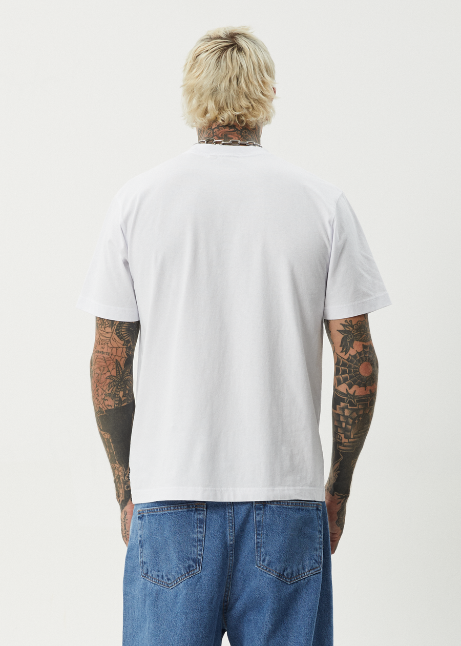 AFENDS Mens Apocalypso - Retro Tee - White
