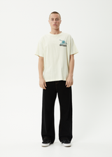 AFENDS Mens Smiling Assassin - Boxy Tee - Limestone - Afends mens smiling assassin   boxy tee   limestone