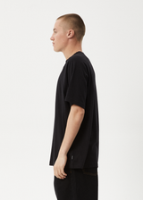 AFENDS Mens Dance Party - Raglan Boxy Tee - Black - Afends mens dance party   raglan boxy tee   black