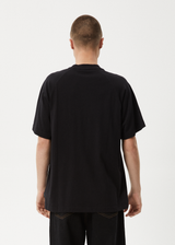 AFENDS Mens Dance Party - Raglan Boxy Tee - Black - Afends mens dance party   raglan boxy tee   black