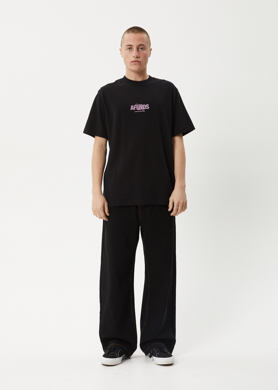AFENDS Mens Tread - Retro Tee - Black