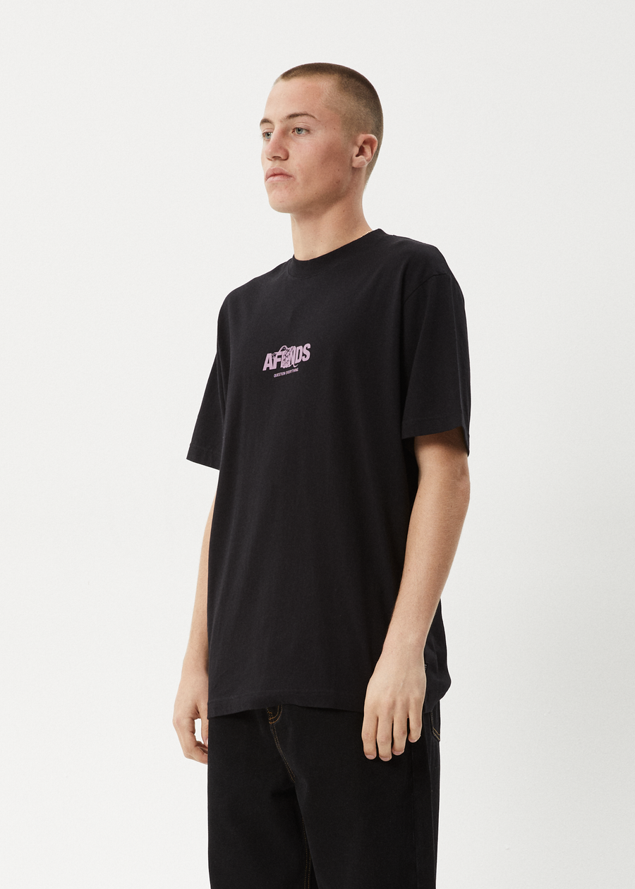 AFENDS Mens Tread - Retro Tee - Black