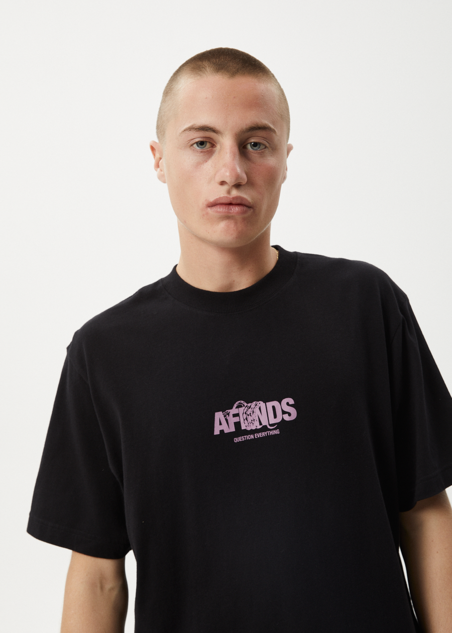 AFENDS Mens Tread - Retro Tee - Black