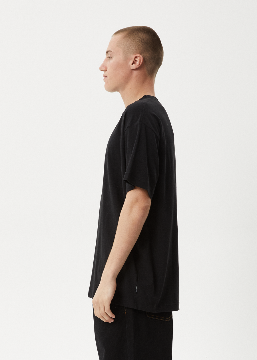 AFENDS Mens High Priority - Boxy Tee - Black