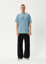 AFENDS Mens High Priority - Boxy Tee - Ocean Spray - Afends mens high priority   boxy tee   ocean spray
