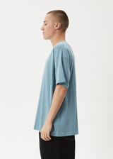 AFENDS Mens High Priority - Boxy Tee - Ocean Spray - Afends mens high priority   boxy tee   ocean spray