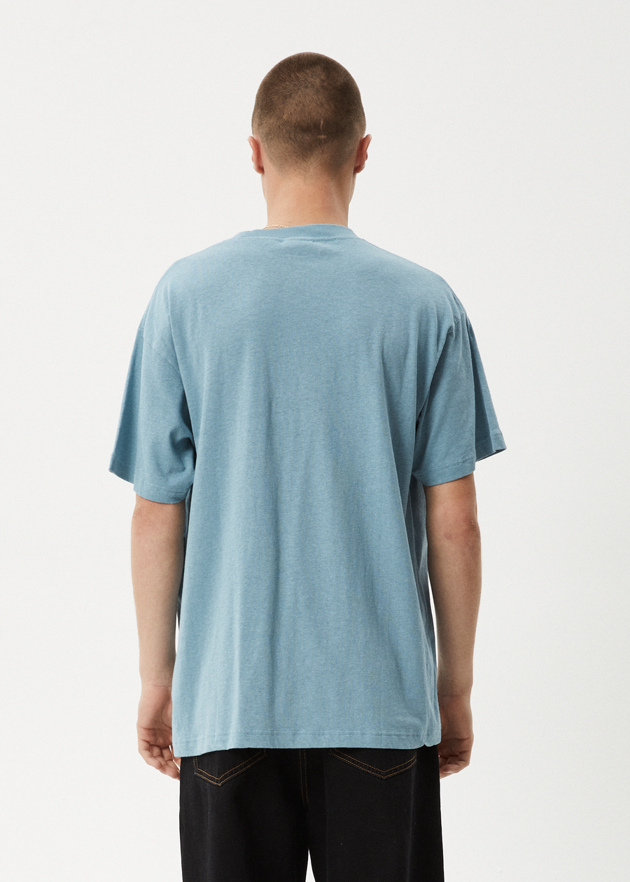 AFENDS Mens High Priority - Boxy Tee - Ocean Spray