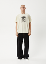 AFENDS Mens Cloudy - Boxy Tee - Limestone - Afends mens cloudy   boxy tee   limestone