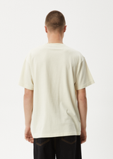 AFENDS Mens Cloudy - Boxy Tee - Limestone - Afends mens cloudy   boxy tee   limestone