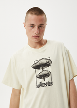 AFENDS Mens Cloudy - Boxy Tee - Limestone - Afends mens cloudy   boxy tee   limestone