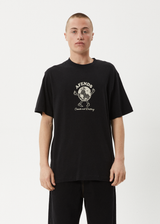 AFENDS Mens Global - Retro Tee - Black - Afends mens global   retro tee   black