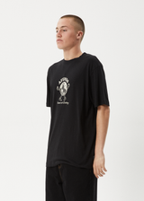 AFENDS Mens Global - Retro Tee - Black - Afends mens global   retro tee   black