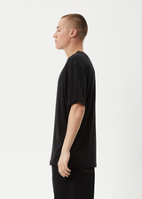 AFENDS Mens Global - Retro Tee - Black - Afends mens global   retro tee   black