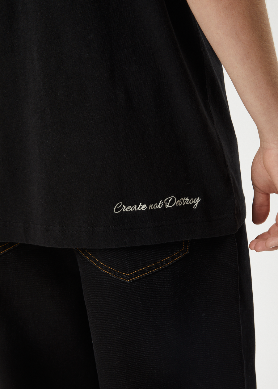 AFENDS Mens Global - Retro Tee - Black