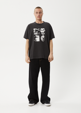 AFENDS Mens New And Clear - Heavyweight Boxy Tee - Stone Black - Afends mens new and clear   heavyweight boxy tee   stone black