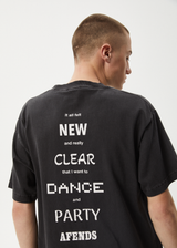 AFENDS Mens New And Clear - Heavyweight Boxy Tee - Stone Black - Afends mens new and clear   heavyweight boxy tee   stone black
