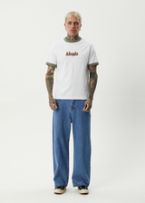 AFENDS Mens Classico - Heavyweight Ringer Tee - White - Afends mens classico   heavyweight ringer tee   white