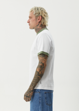 AFENDS Mens Classico - Heavyweight Ringer Tee - White - Afends mens classico   heavyweight ringer tee   white