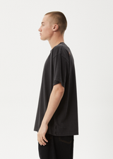AFENDS Mens Webhead - Boxy Tee - Stone Black - Afends mens webhead   boxy tee   stone black
