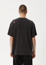 AFENDS Mens Webhead - Boxy Tee - Stone Black - Afends mens webhead   boxy tee   stone black