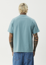 AFENDS Mens Fast Forward - Heavyweight Boxy Tee - Ocean Spray - Afends mens fast forward   heavyweight boxy tee   ocean spray